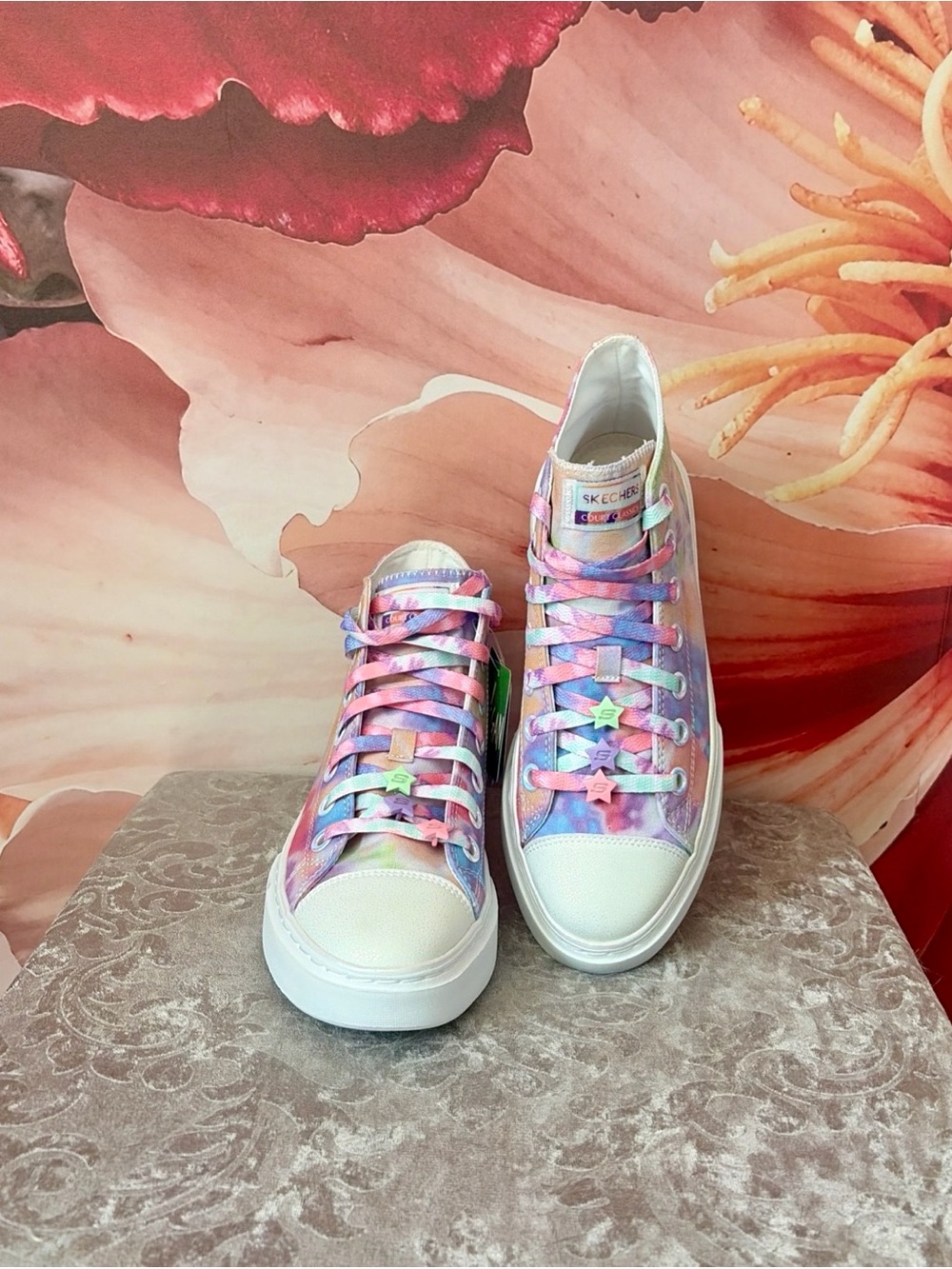 Skechers Court & Classic Hi Canvas Tie Dye High Top Sneakers Women's Size 6.5 NE